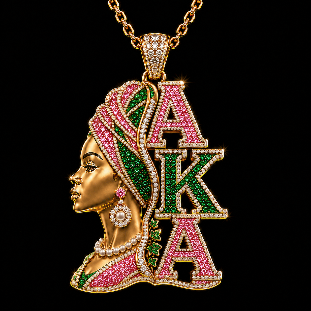 AKA Solid Gold Chain with Diamond Pendant TTTT