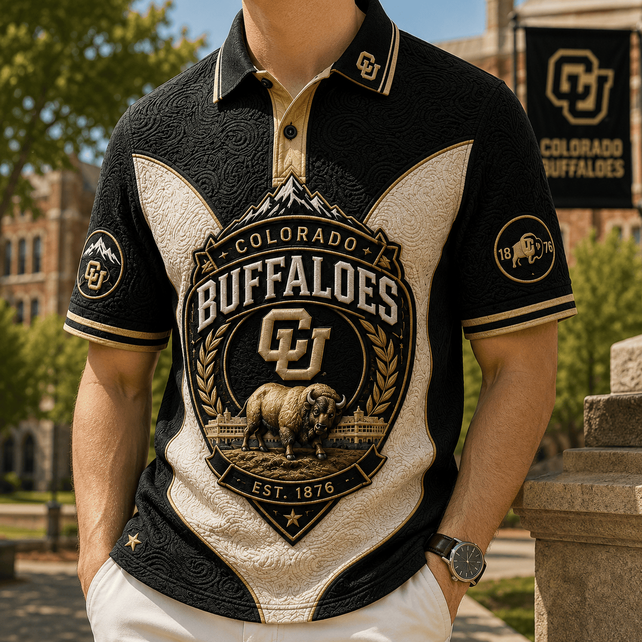 PREMIUM CLB EMBOSS POLO SHIRT HQH