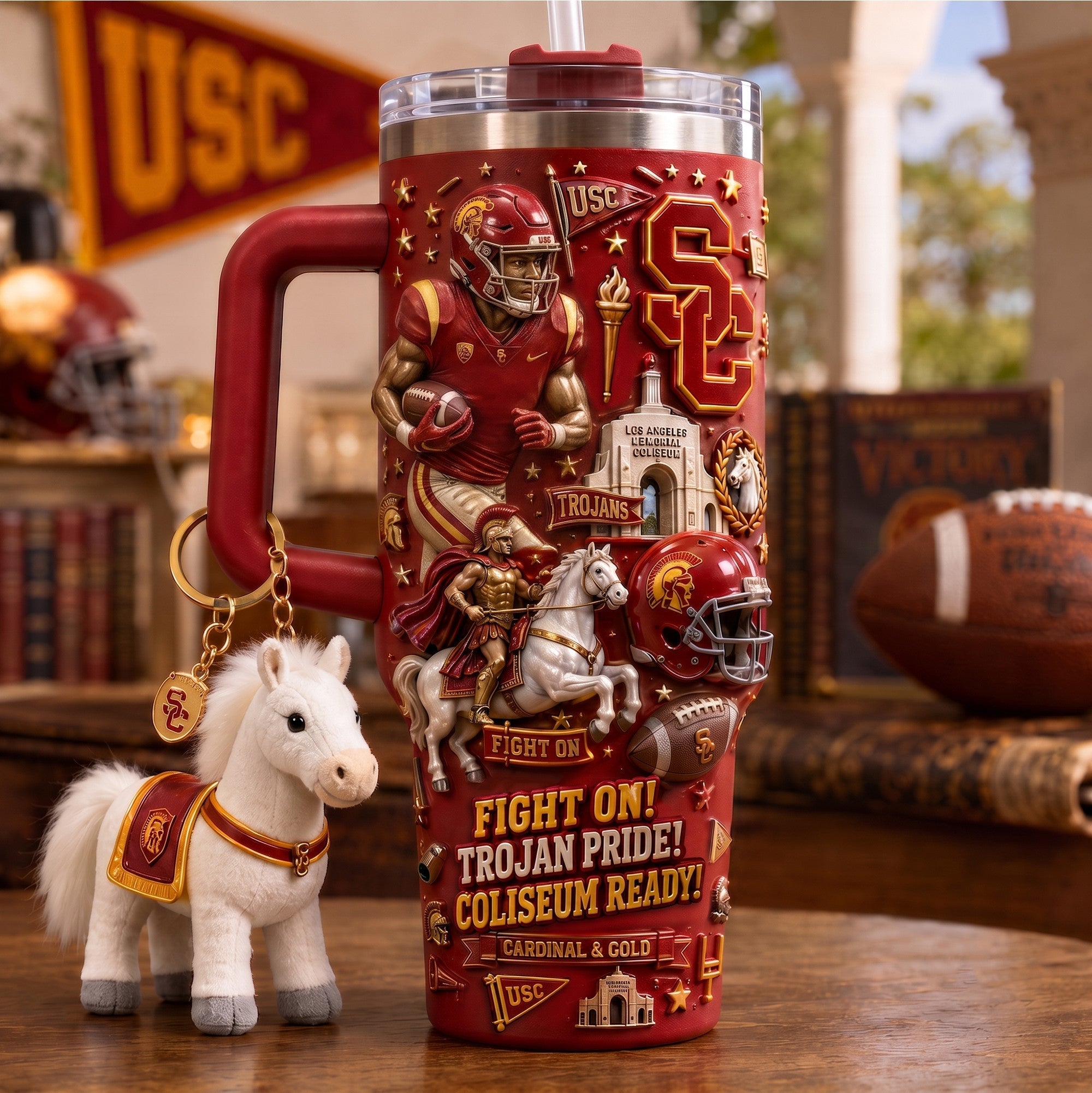 USC 40oz Tumbler With Handle HTTT