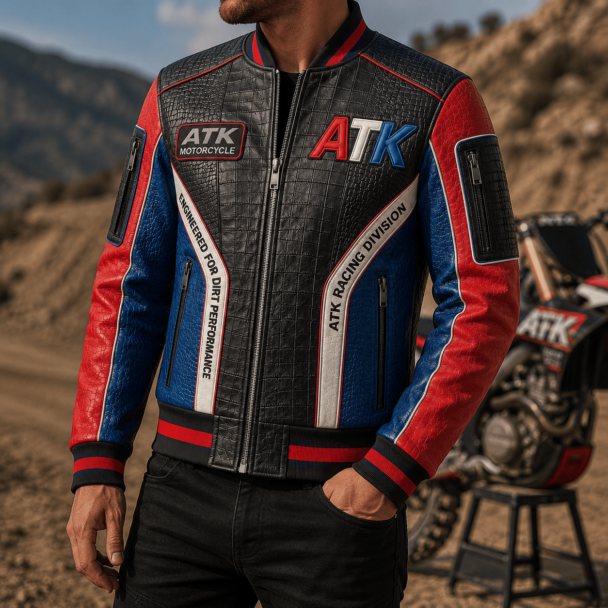 Premium ATK Leather Zipper Jacket TNSM