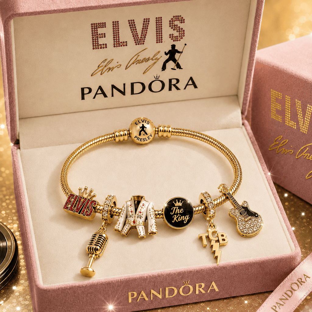 ELV Gold Charm Bracelet Set TTTT