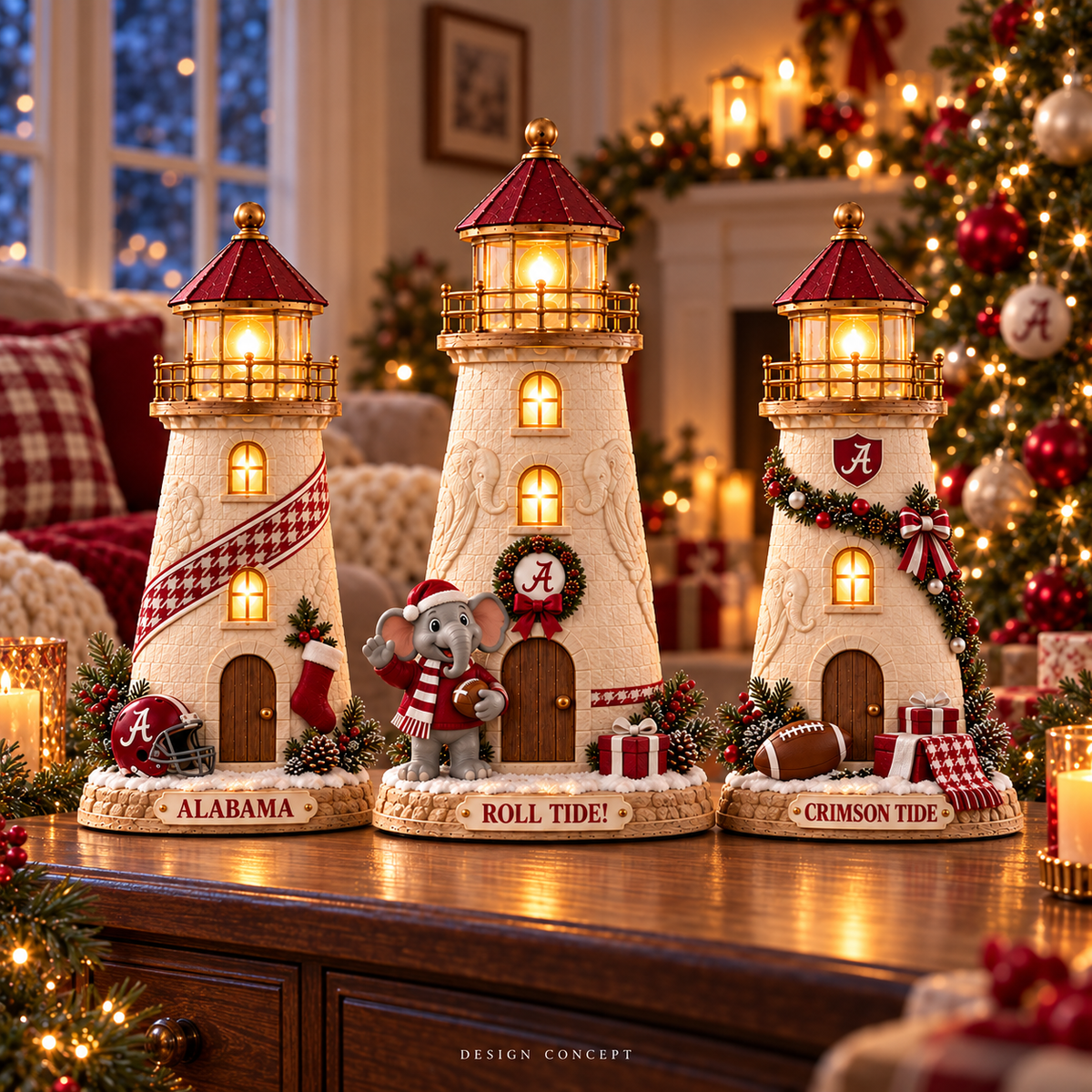 ACT Premium Holiday Lighthouse Trio TMH