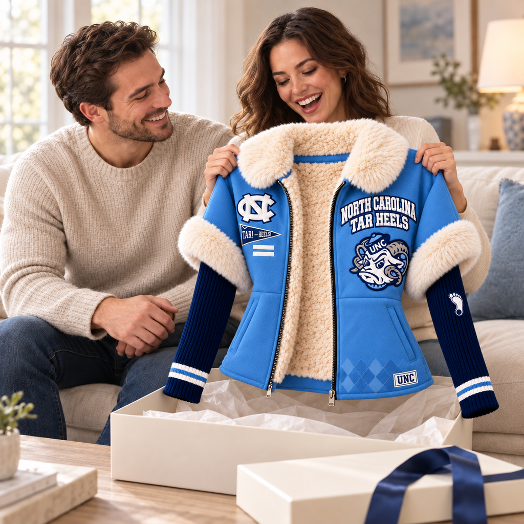 Premium UNC Plush Collar Knit Sleeve Jacket PVNA