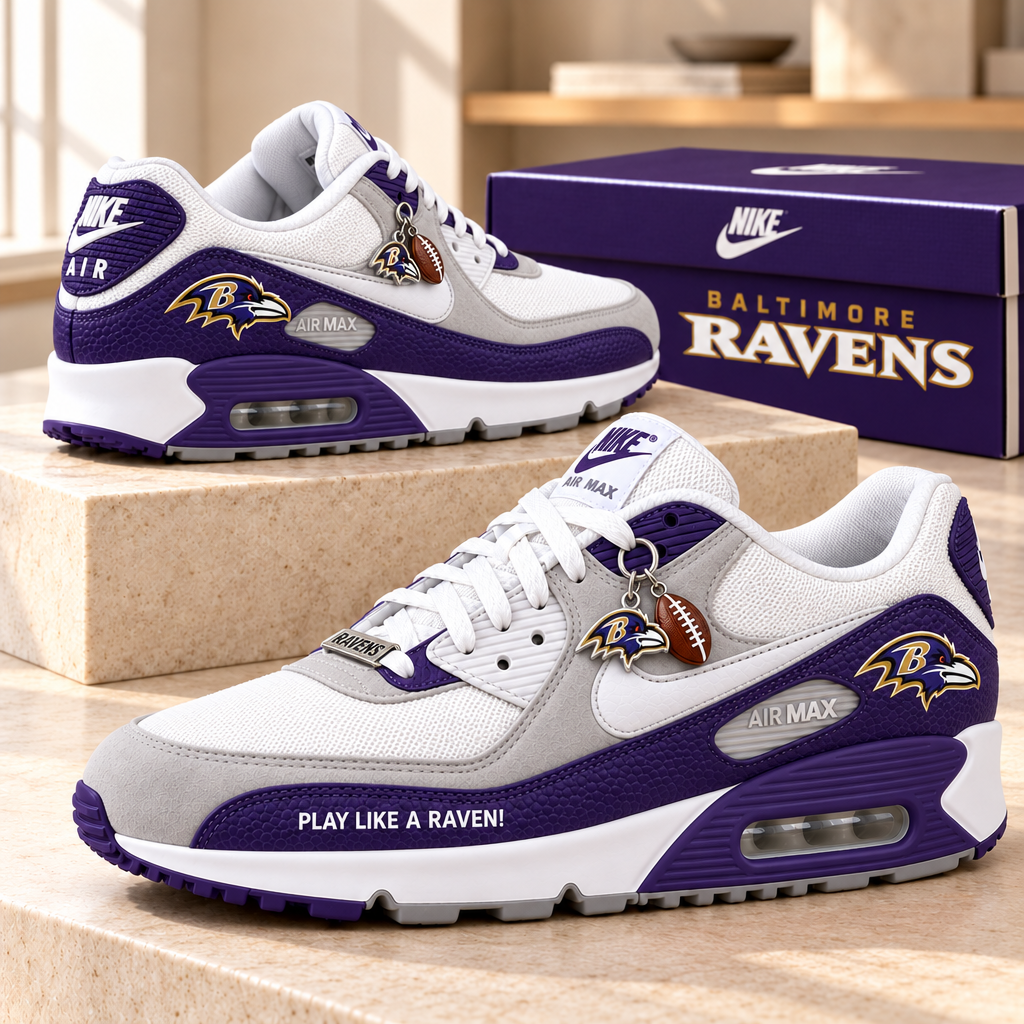 Baltimore Ravens Premium Low-Top Sneakers