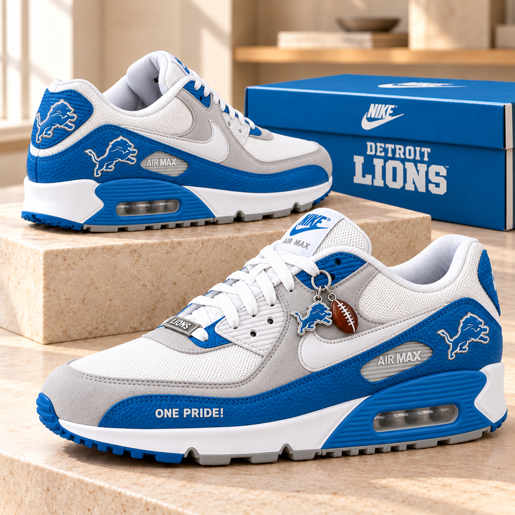 Detroit Lions Premium Low-Top Sneakers