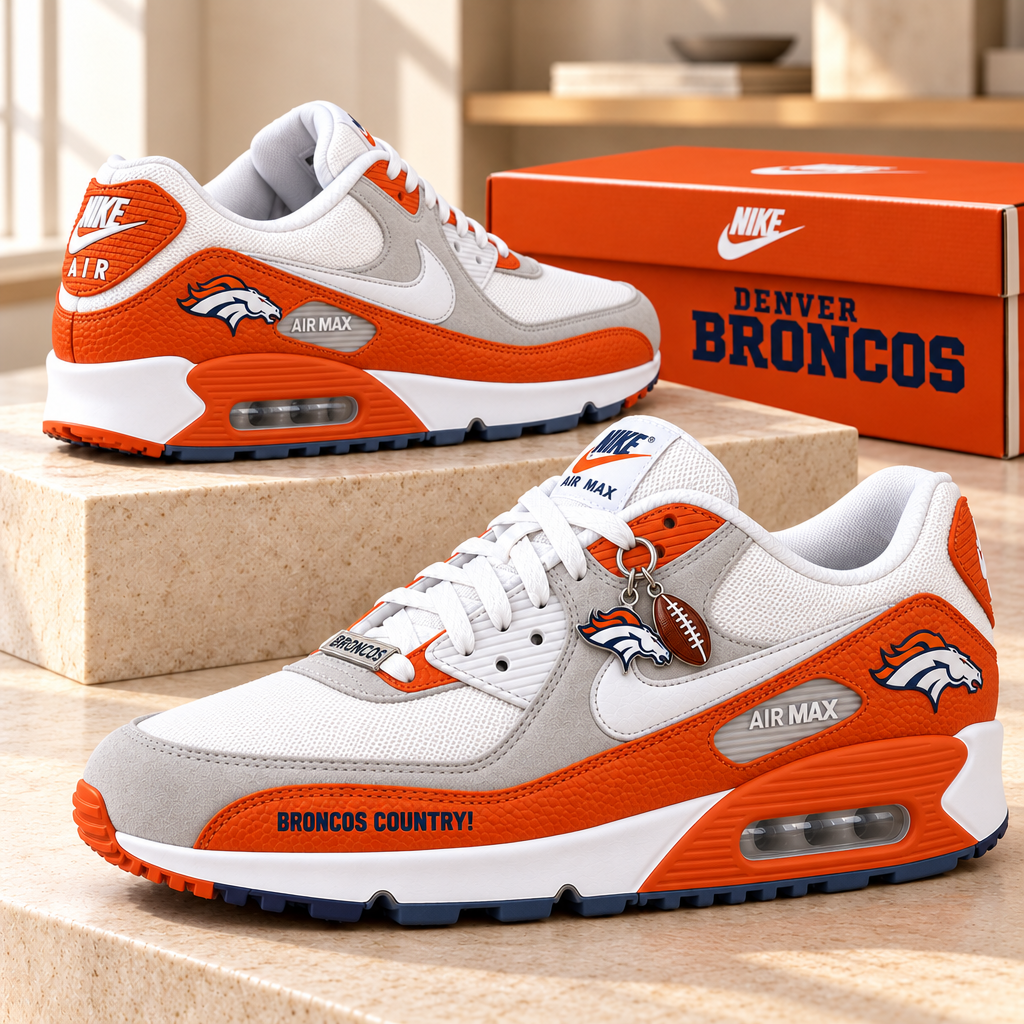 Denver Broncos Premium Low-Top Sneakers