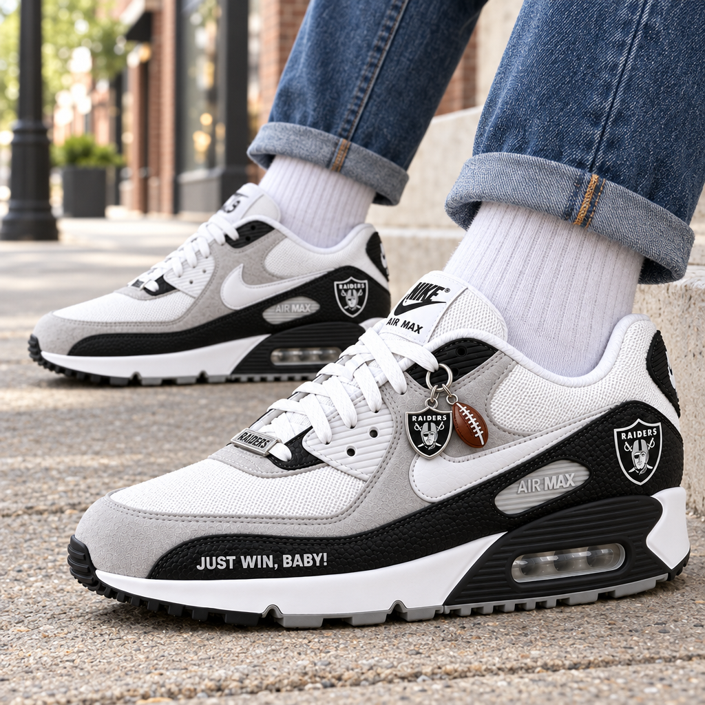 Las Vegas Raiders Premium Low-Top Sneakers