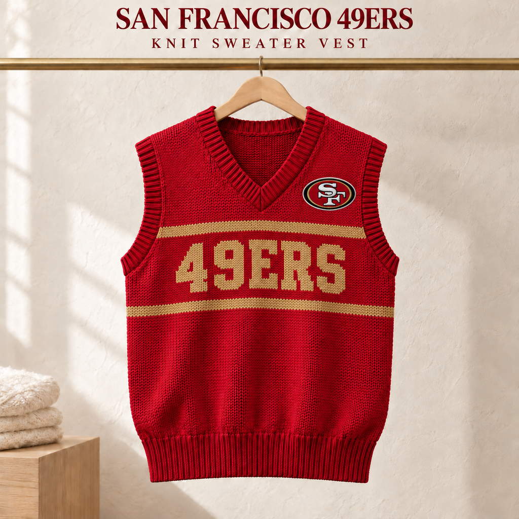 SF49 Premium V-Neck Knit Sweater Vest PNPA