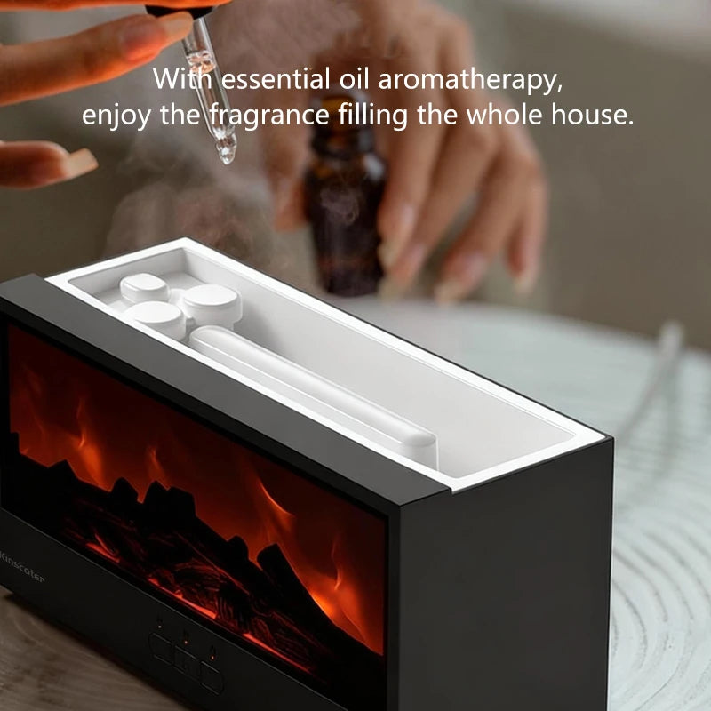 New Creative Fireplace Aromatherapy 150 Waterless Auto Off Colorful Flame Aerial Humidifier for remote home bedrooms AG-DQ717