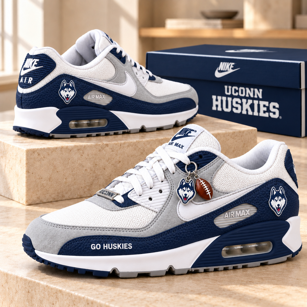 UCONN Huskies Premium Low-Top Sneakers