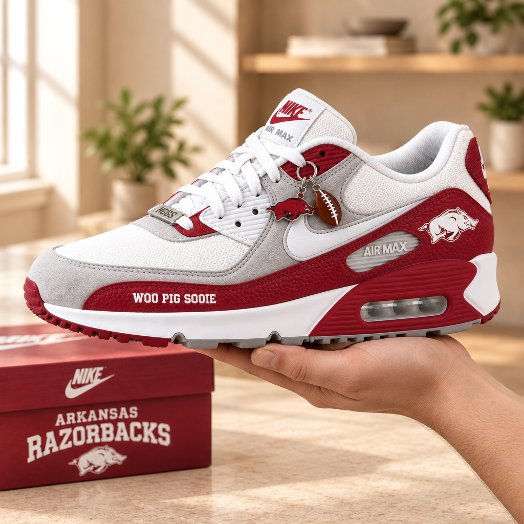Arkansas Razorbacks Premium Low-Top Sneakers