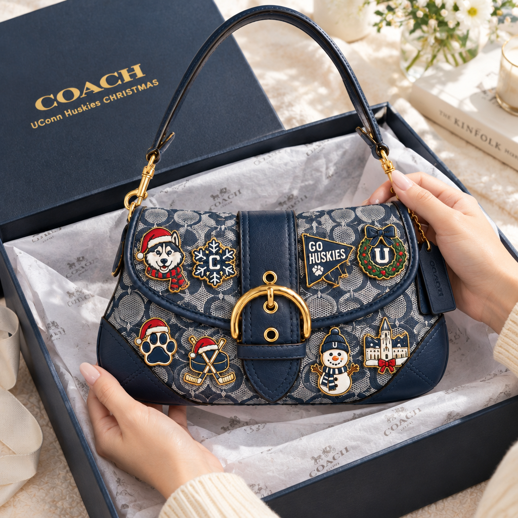 UCONN Huskies Soho Bag With Charm
