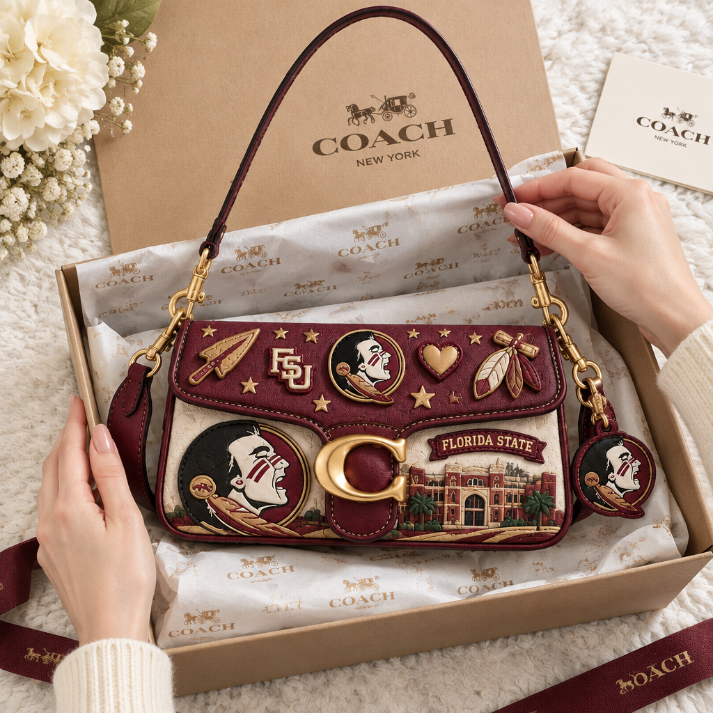 Florida State Seminoles Coach Shoulder Cross With Charm