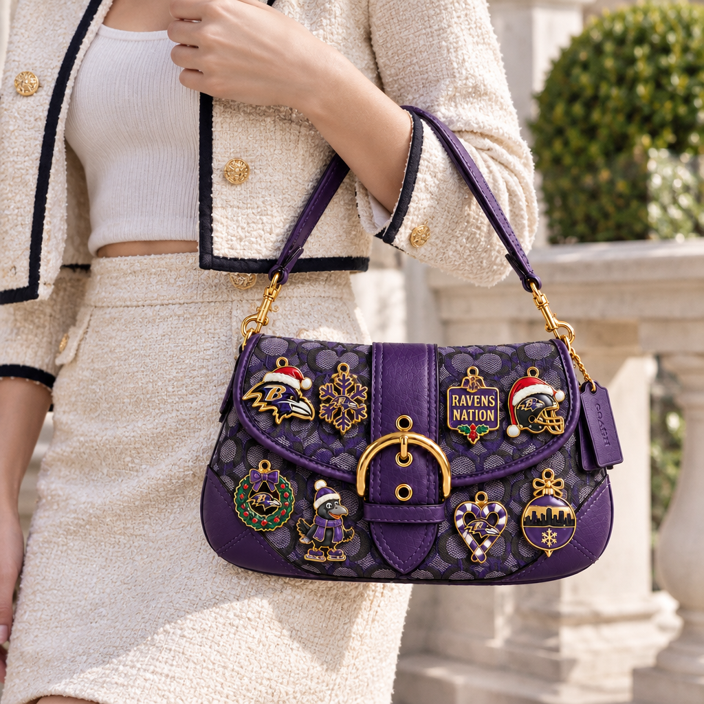Baltimore Ravens Soho Bag With Charm